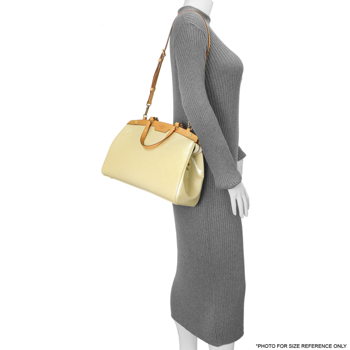 Louis Vuitton Blanc Corail Vernis Brea MM Handbags Louis Vuitton