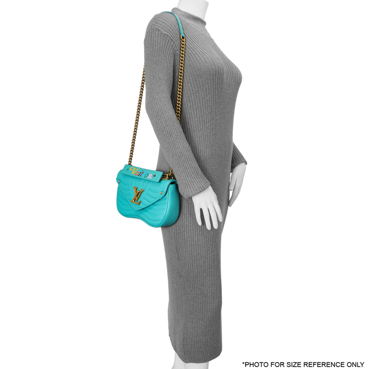 Louis Vuitton Malibu Green Calfskin New Wave Chain MM Handbags Louis Vuitton