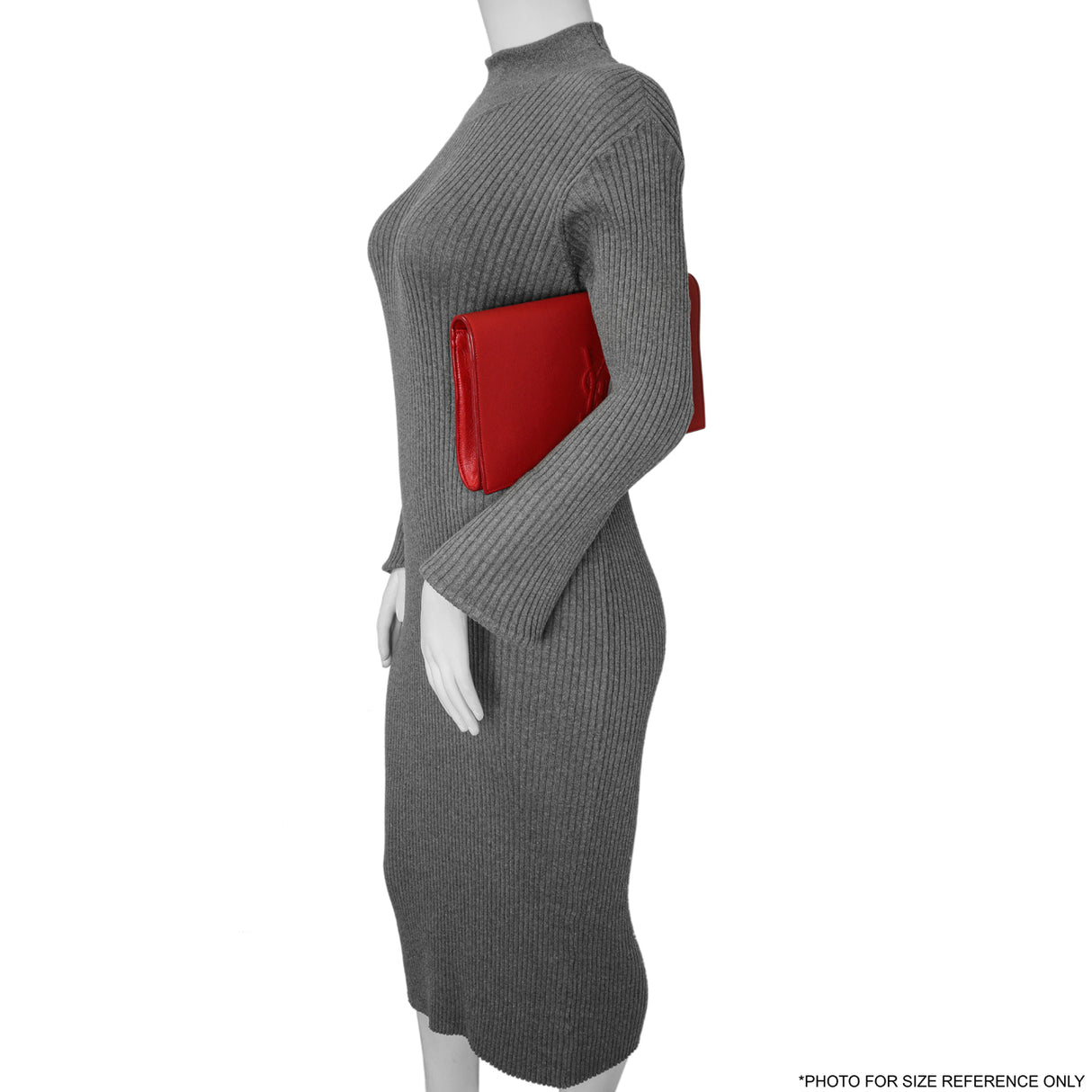 Saint Laurent Red Calfskin Monogram Belle de Jour Clutch Handbags Saint Laurent