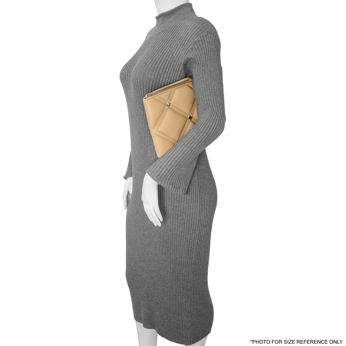 Salvatore Ferragamo Almond Lambskin Clutch Handbags Salvatore Ferragamo