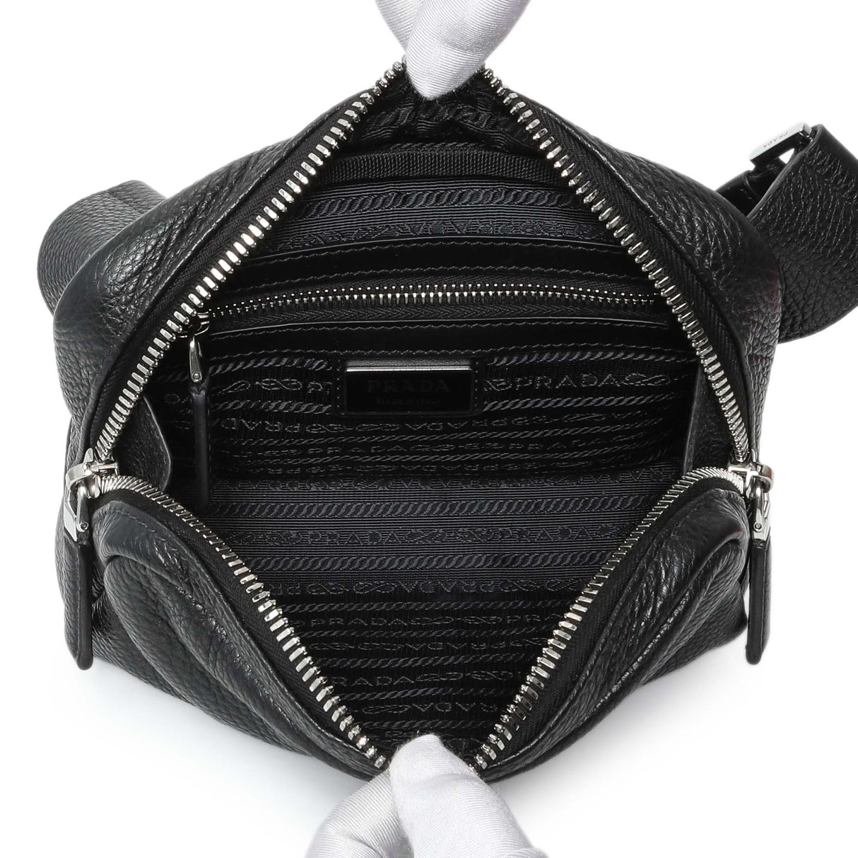 Prada Vitello Daino Nero Shoulder Bag Handbags Prada