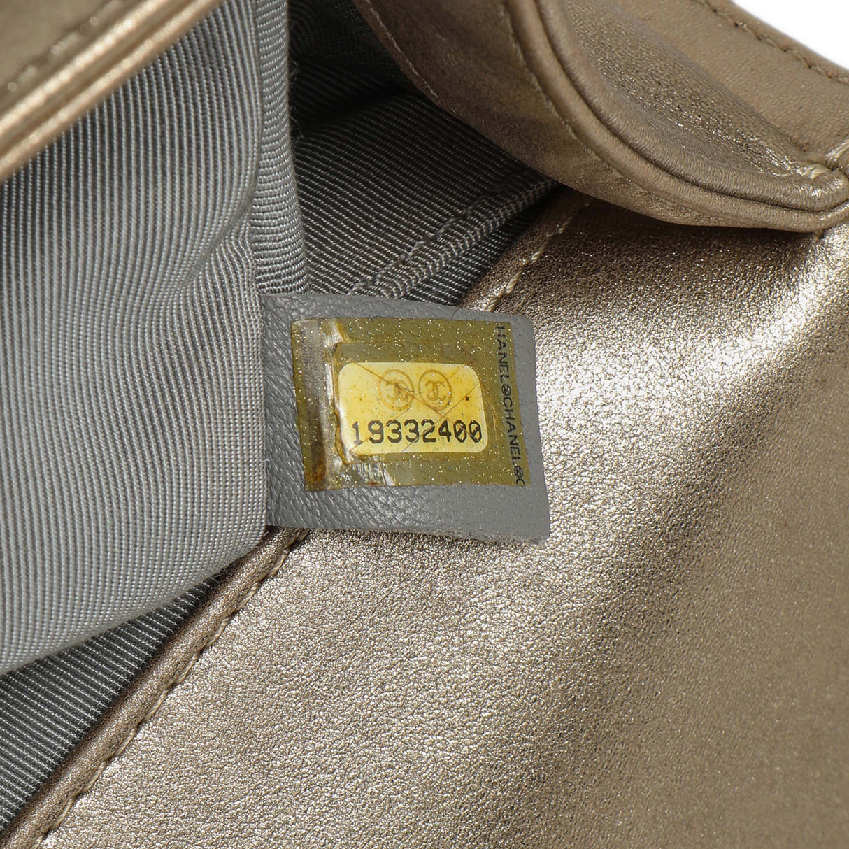 Chanel Silver Gold Quilted Calfskin Medium Boy Bag Handbags Chanel