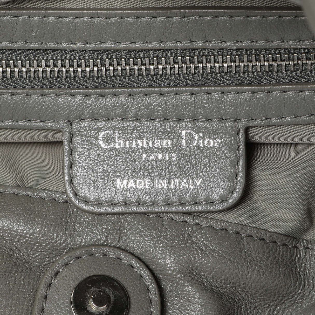Christian Dior Grey Nylon Cannage Charming Lock Tote Handbags Christian Dior