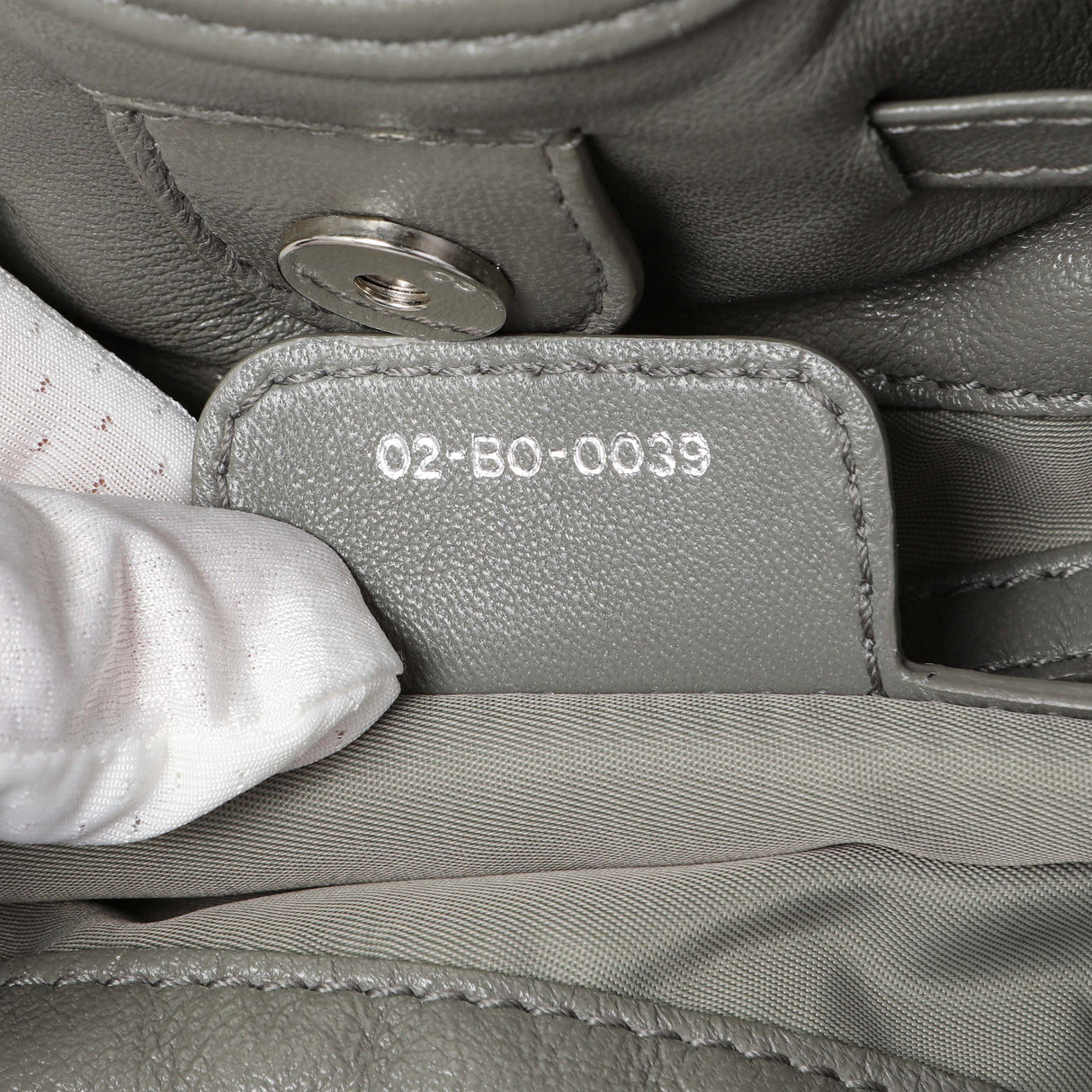 Christian Dior Grey Nylon Cannage Charming Lock Tote Handbags Christian Dior