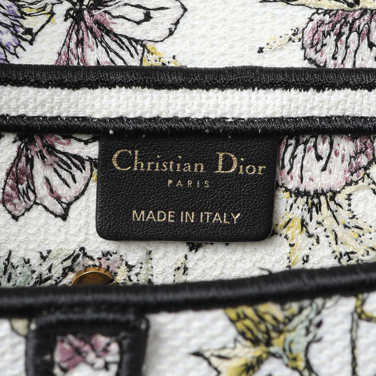 Christian Dior White Floral Embroidered Saddle Bag Handbags Christian Dior