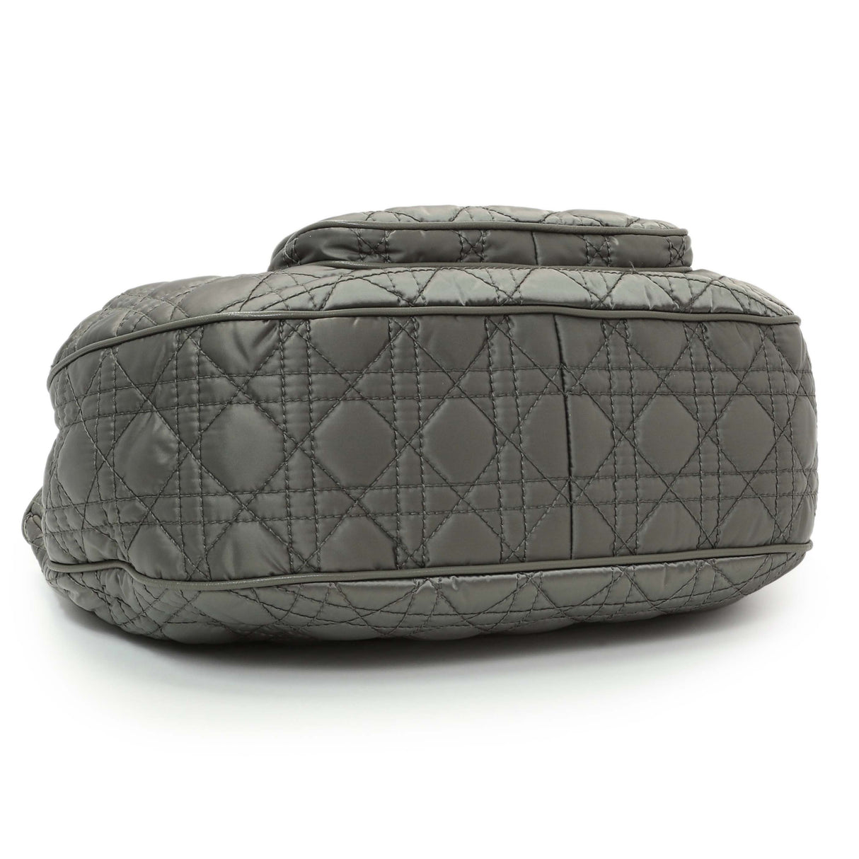 Christian Dior Grey Nylon Cannage Charming Lock Tote Handbags Christian Dior