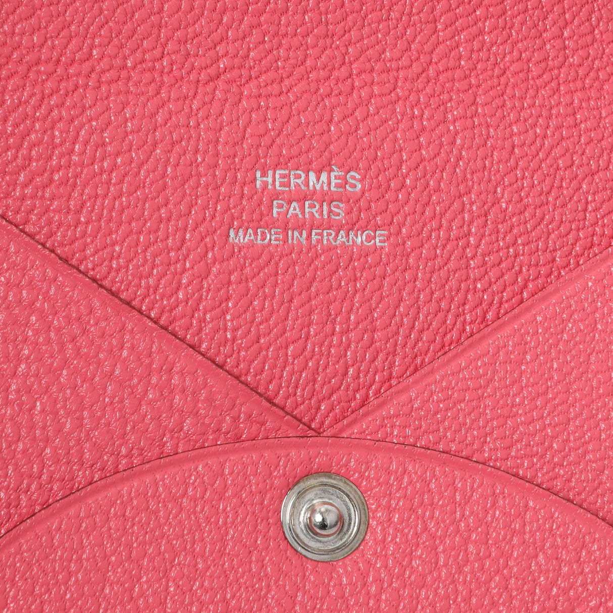 Hermes Rose Azalee Chevre Calvi Card Case Accessories Hermes