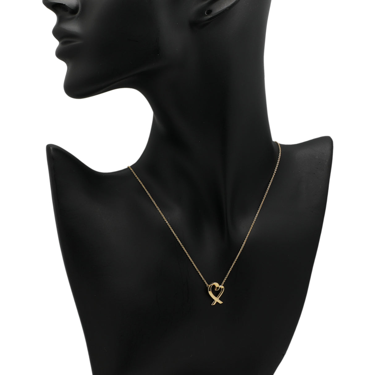 Tiffany & Co. 18K Yellow Gold Paloma Picasso Loving Heart Pendant Designer Jewellery Tiffany and Co