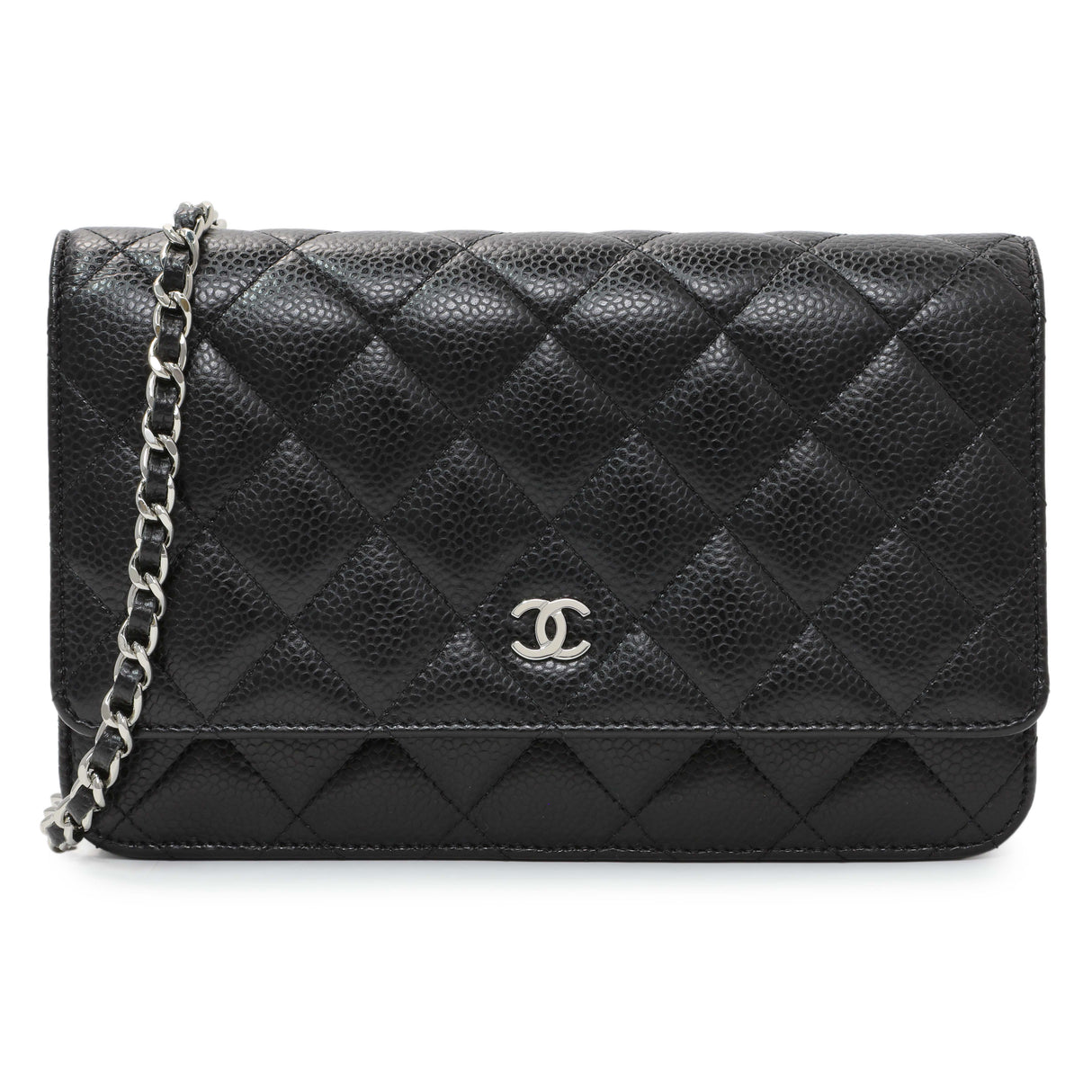 Chanel Black Quilted Caviar Wallet on Chain Handbags Chanel
