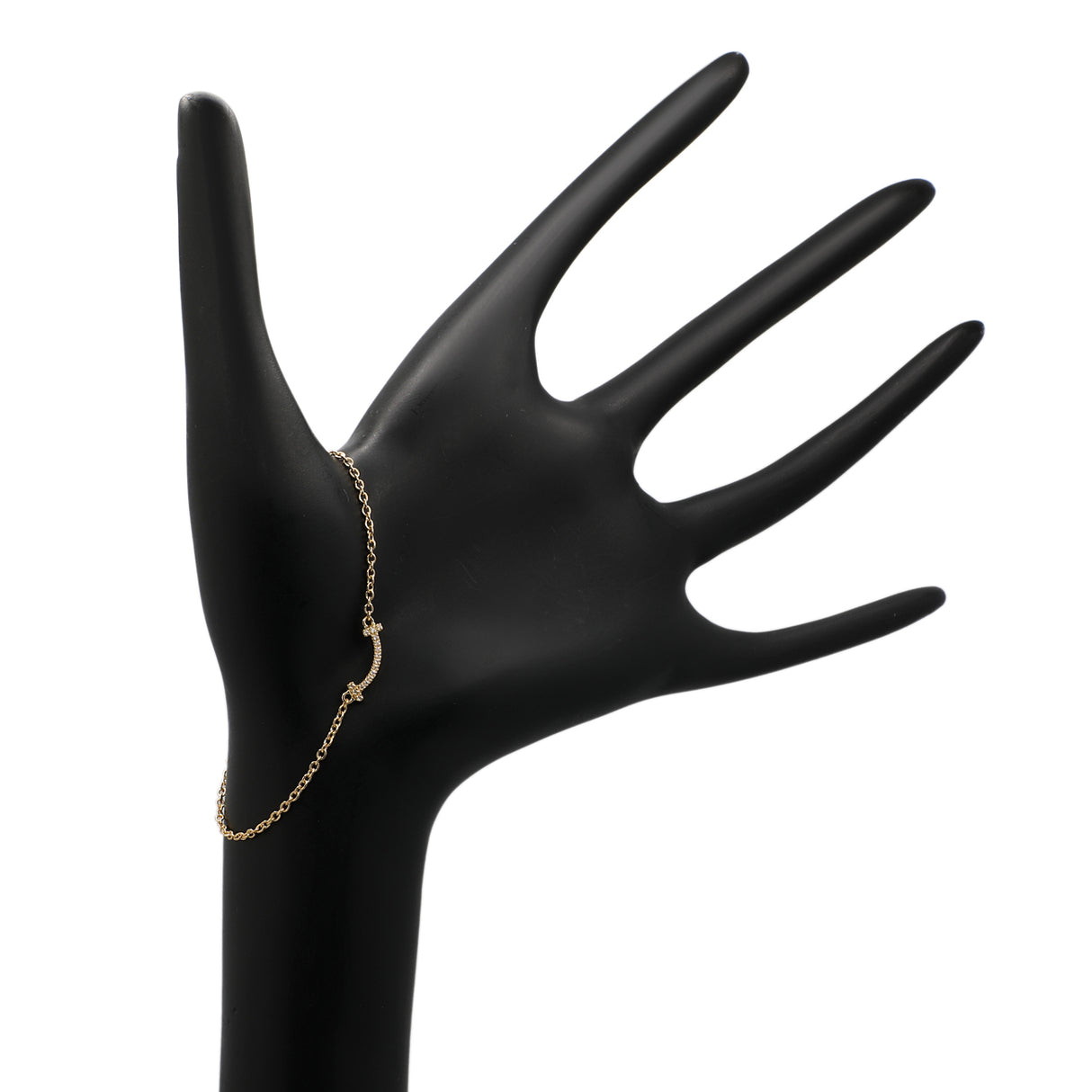 Tiffany & Co. 18K Yellow Gold Diamond T Smile Bracelet Designer Jewellery Tiffany and Co