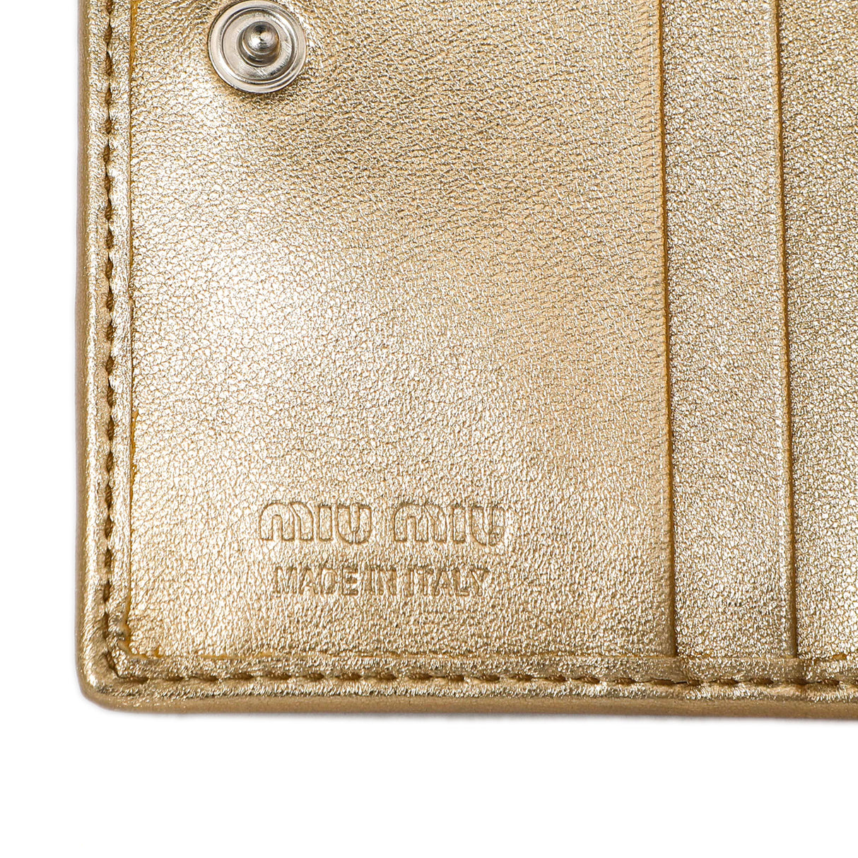 Miu Miu Gold Sequin Wallet