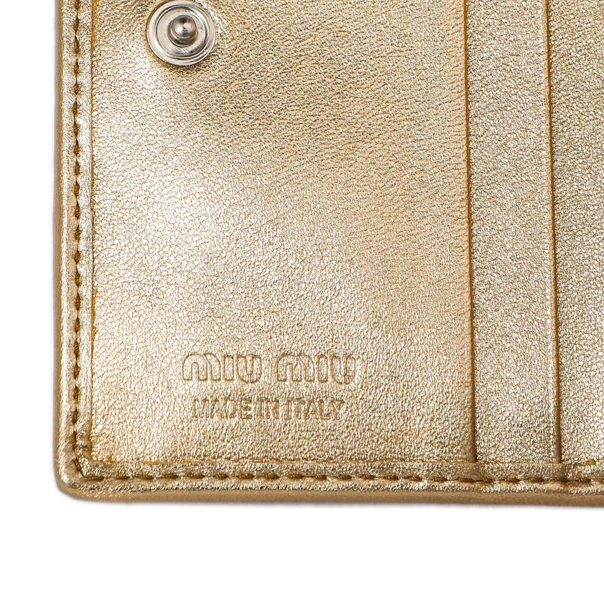 Miu Miu Gold Sequin Wallet Accessories Miu Miu
