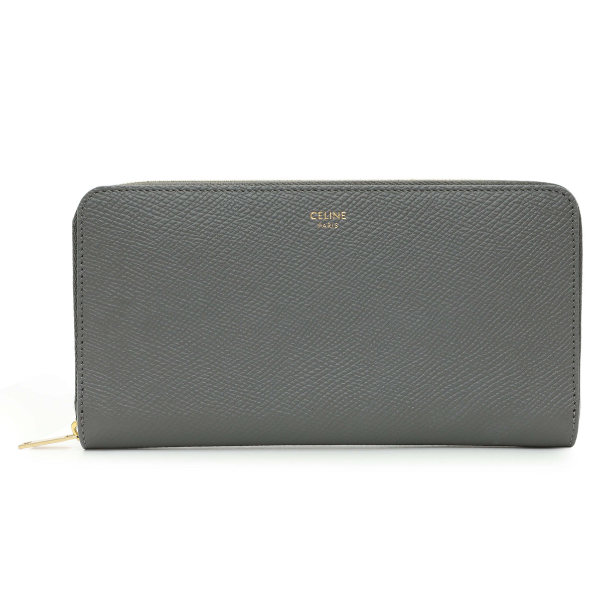 Celine Grey Calfskin Large Zip Around Multifunction Wallet Accessories Celine