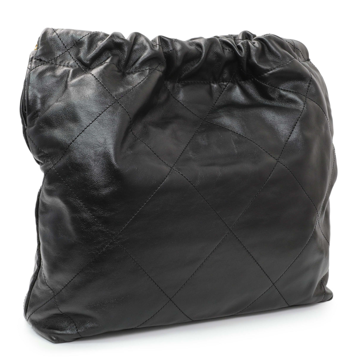 Chanel Black Shiny Calfskin Quilted Small Chanel 22