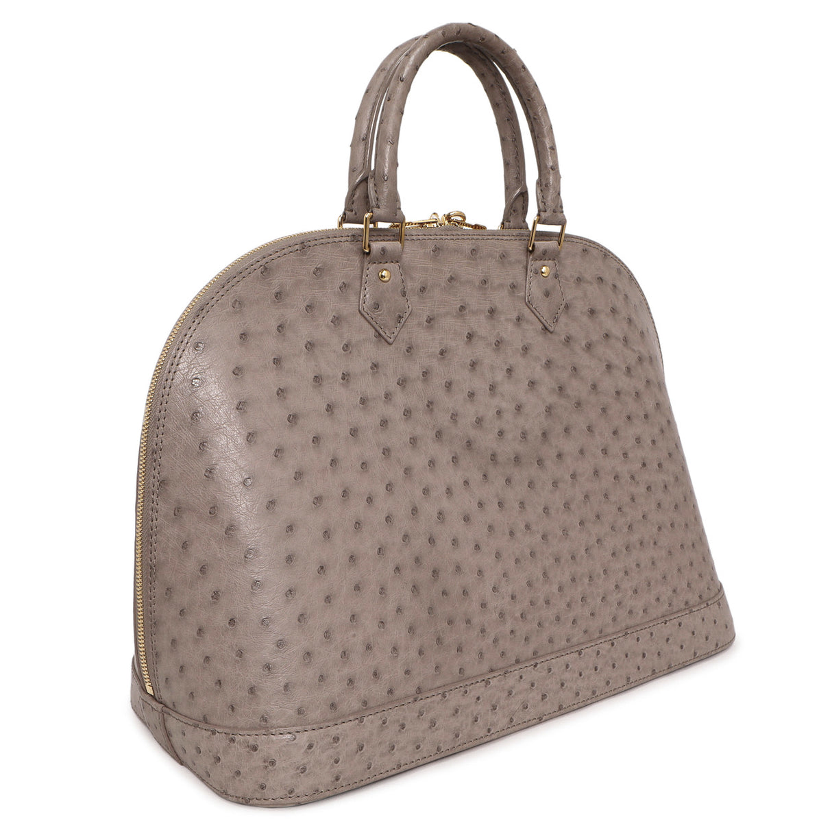 Louis Vuitton Gris Ostrich Alma MM Handbags Louis Vuitton