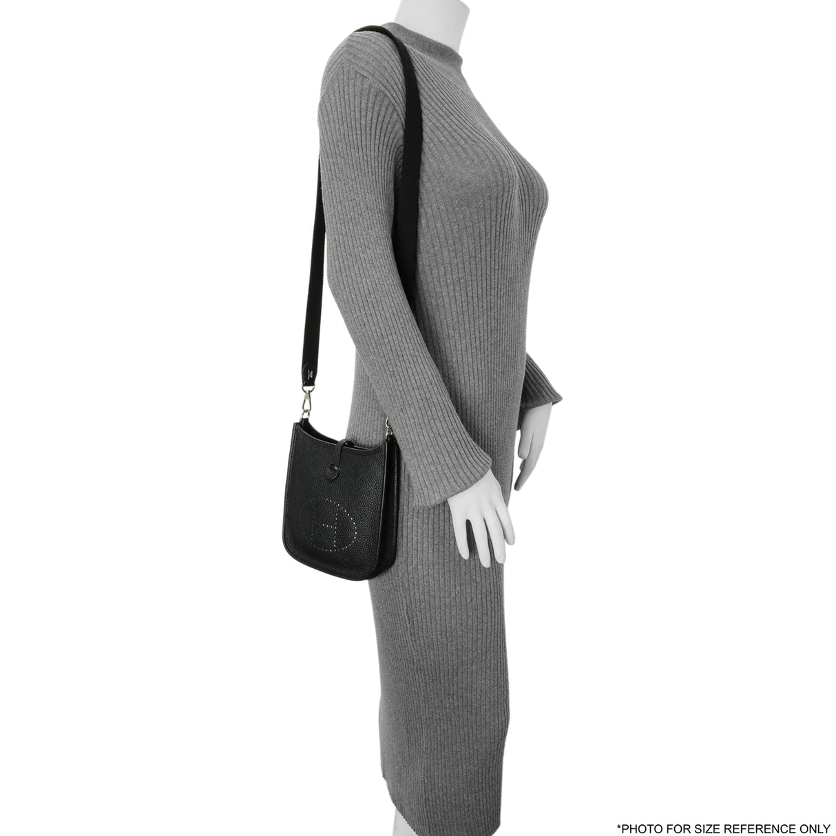 Hermes Black Clemence Evelyne TPM Handbags Hermes