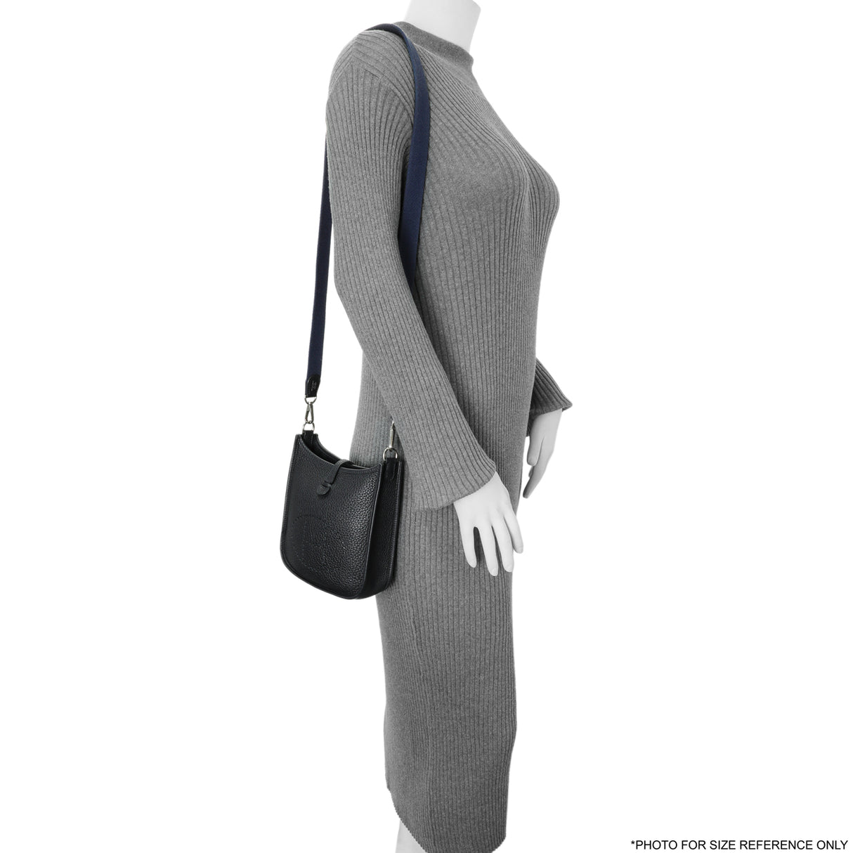 Hermes Caban Bleu Saphir Clemence Evelyne TPM Handbags Hermes