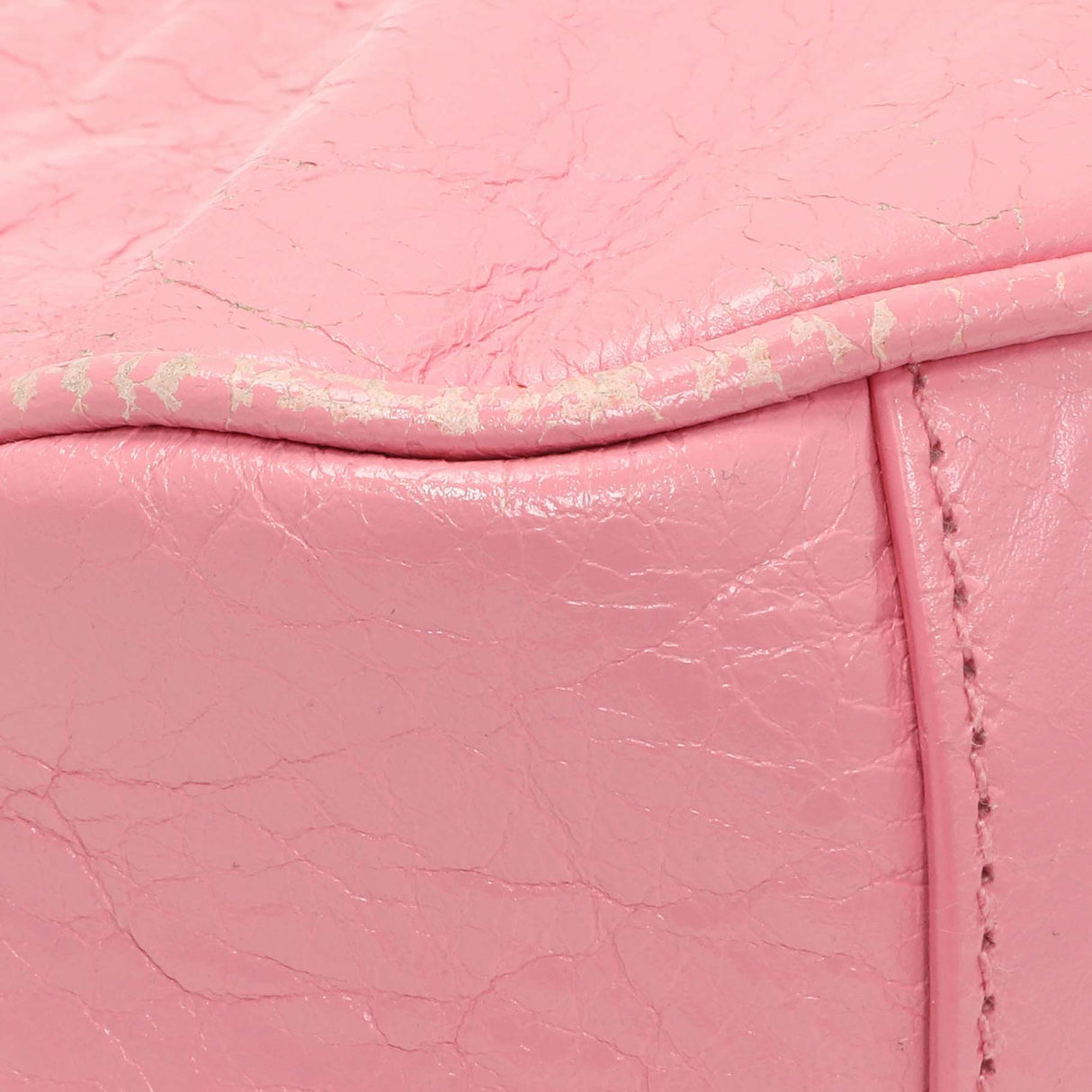 Balenciaga Pink Arena Calfskin Leather Le Cagole with Chain Handbags Balenciaga