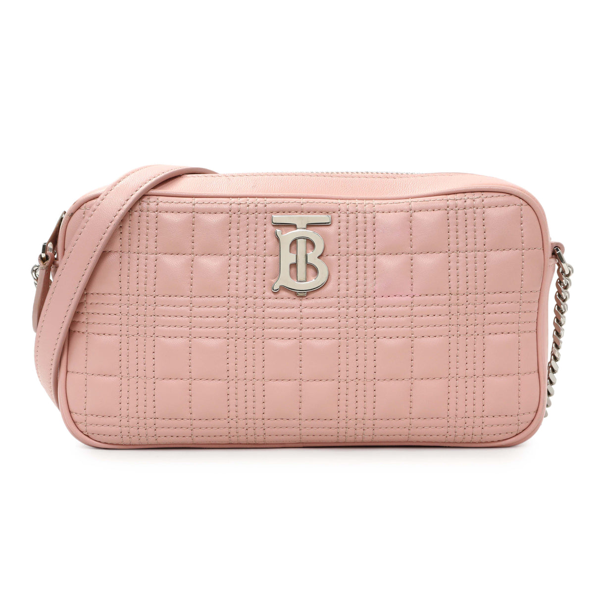 Burberry Pink Quilted Calfskin Lola Camera Bag Handbags Burberry