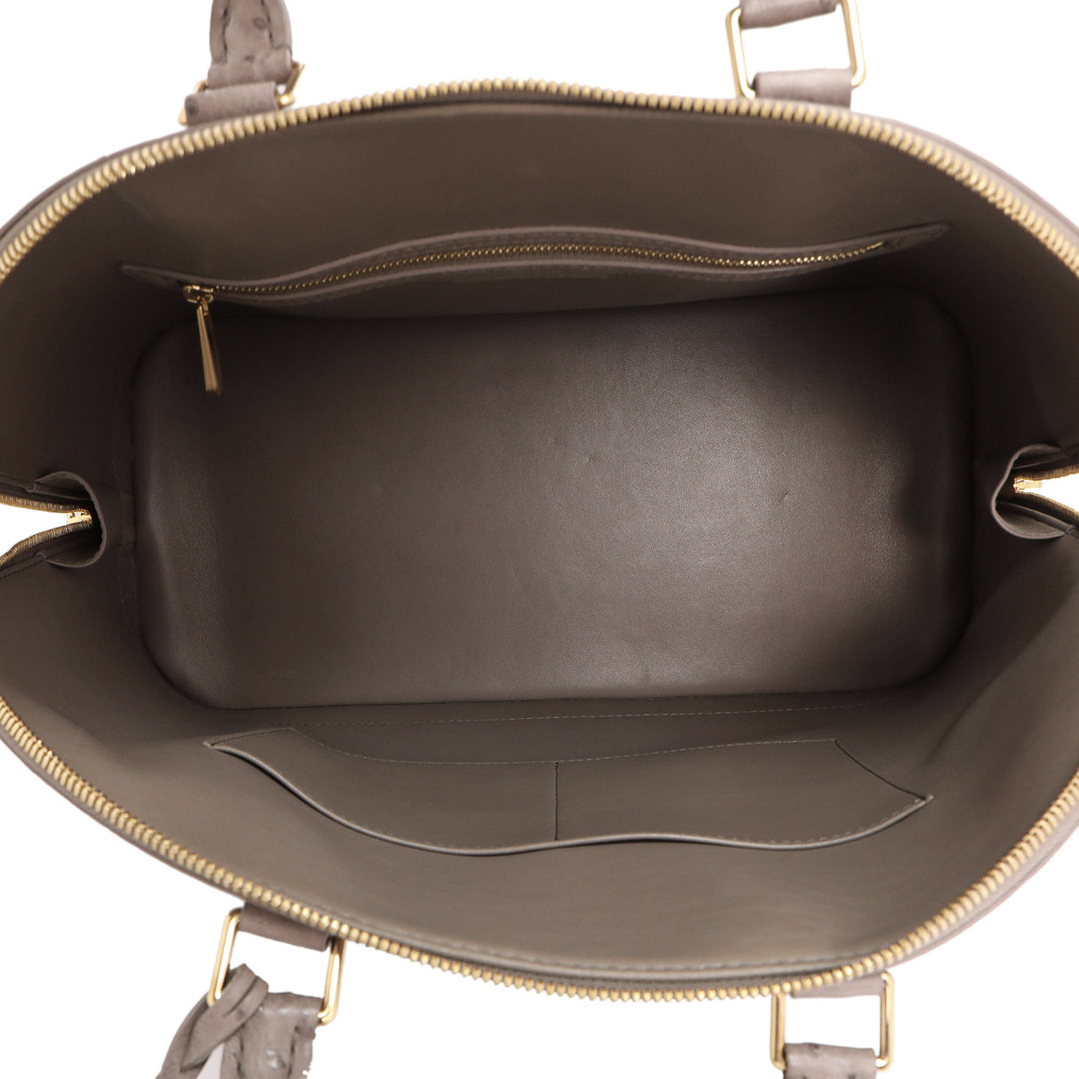 Louis Vuitton Gris Ostrich Alma MM Handbags Louis Vuitton
