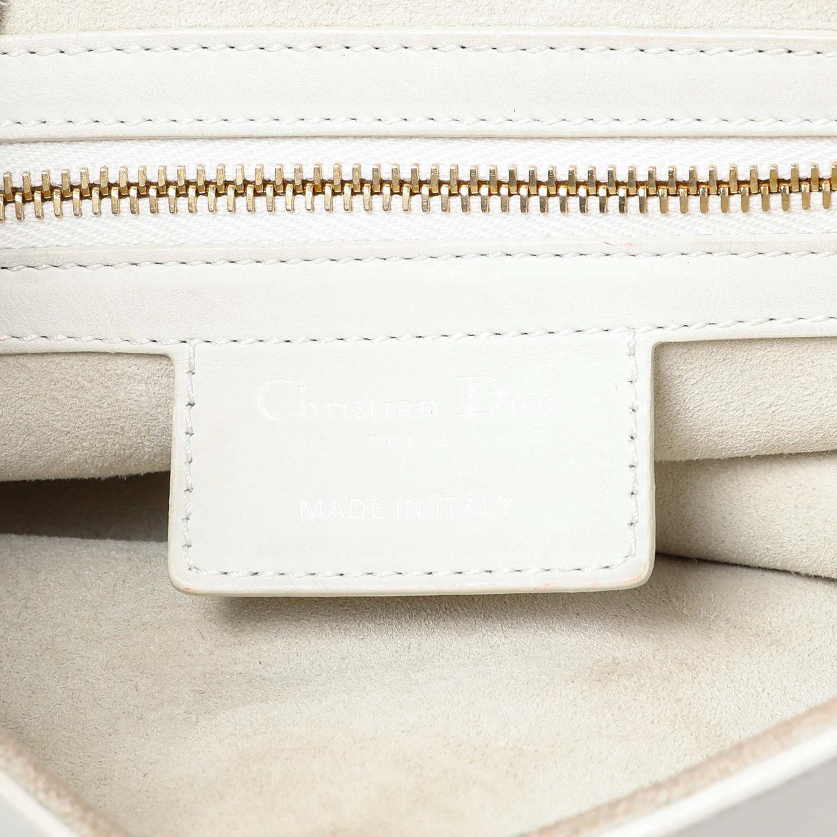 Christian Dior White Ultra Matte Calfskin Saddle Bag Handbags Christian Dior