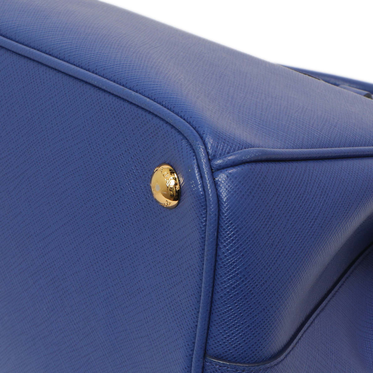 Prada Blue Saffiano Small Galleria Double Zip Tote Handbags Prada