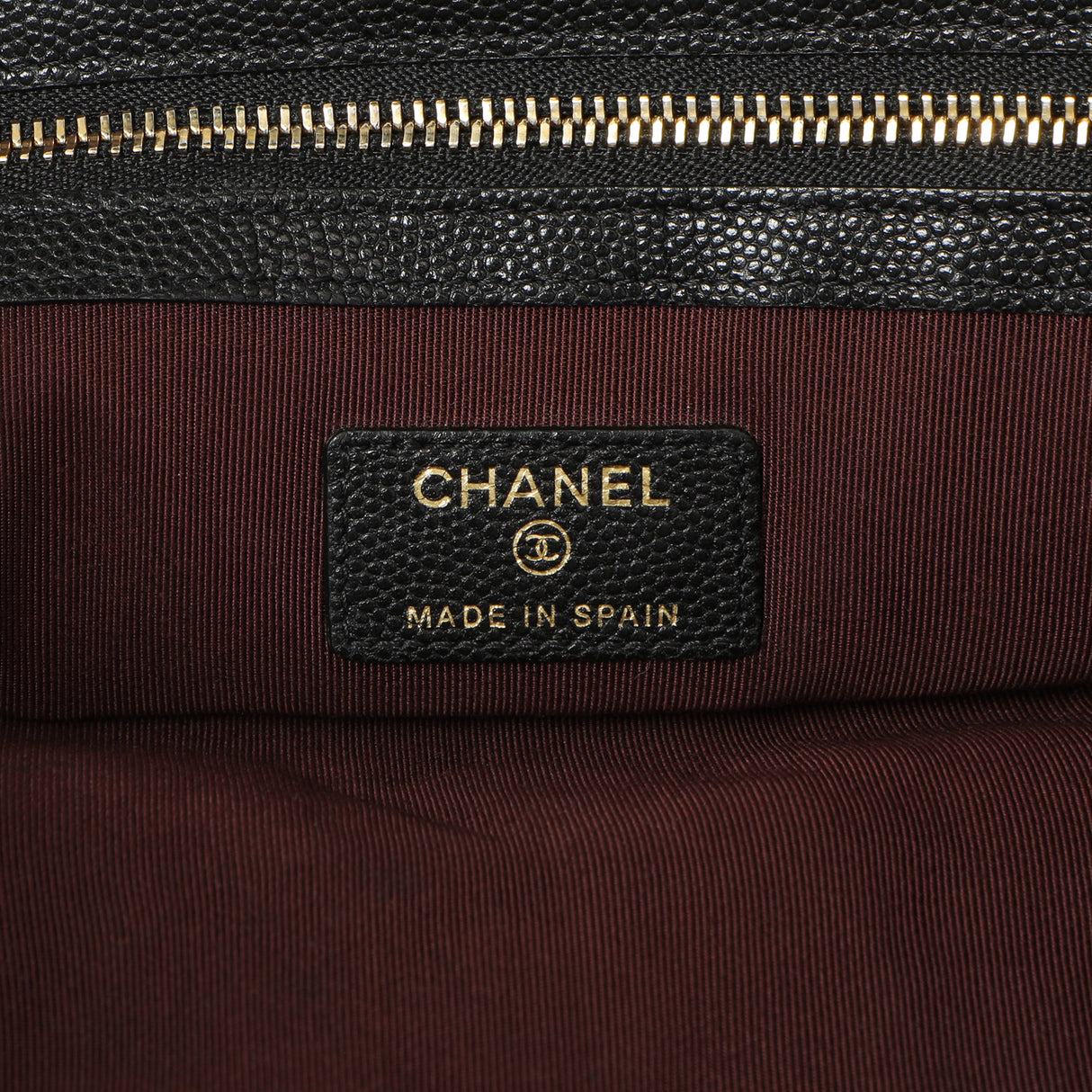 Chanel Black Quilted Caviar Large Cosmetic Case Handbags Chanel