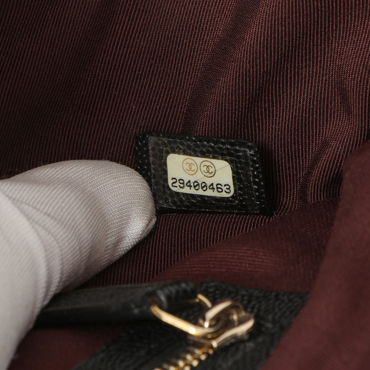 Chanel Black Quilted Caviar Large Cosmetic Case Handbags Chanel