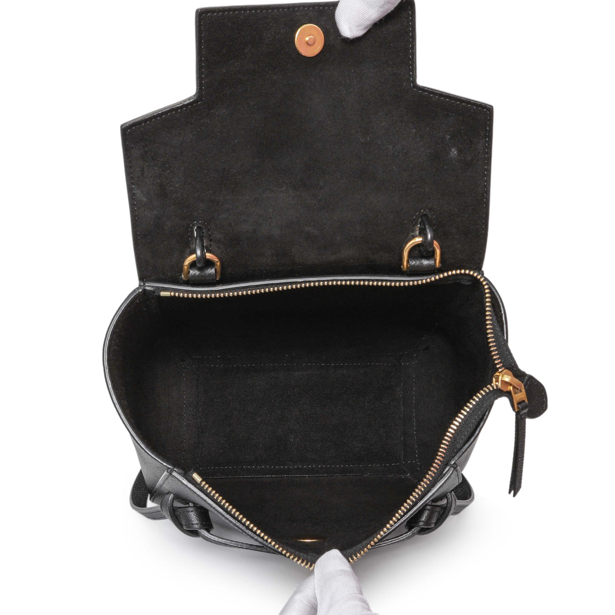 Celine Black Grained Calfskin Nano Belt Bag Handbags Celine