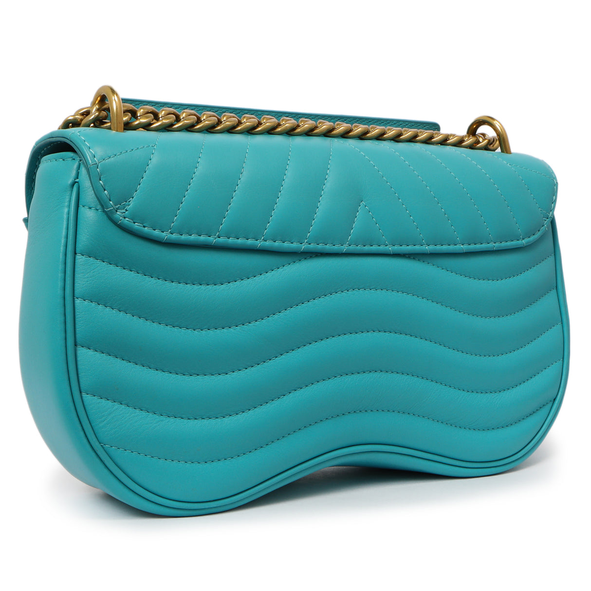 Louis Vuitton Malibu Green Calfskin New Wave Chain MM Handbags Louis Vuitton