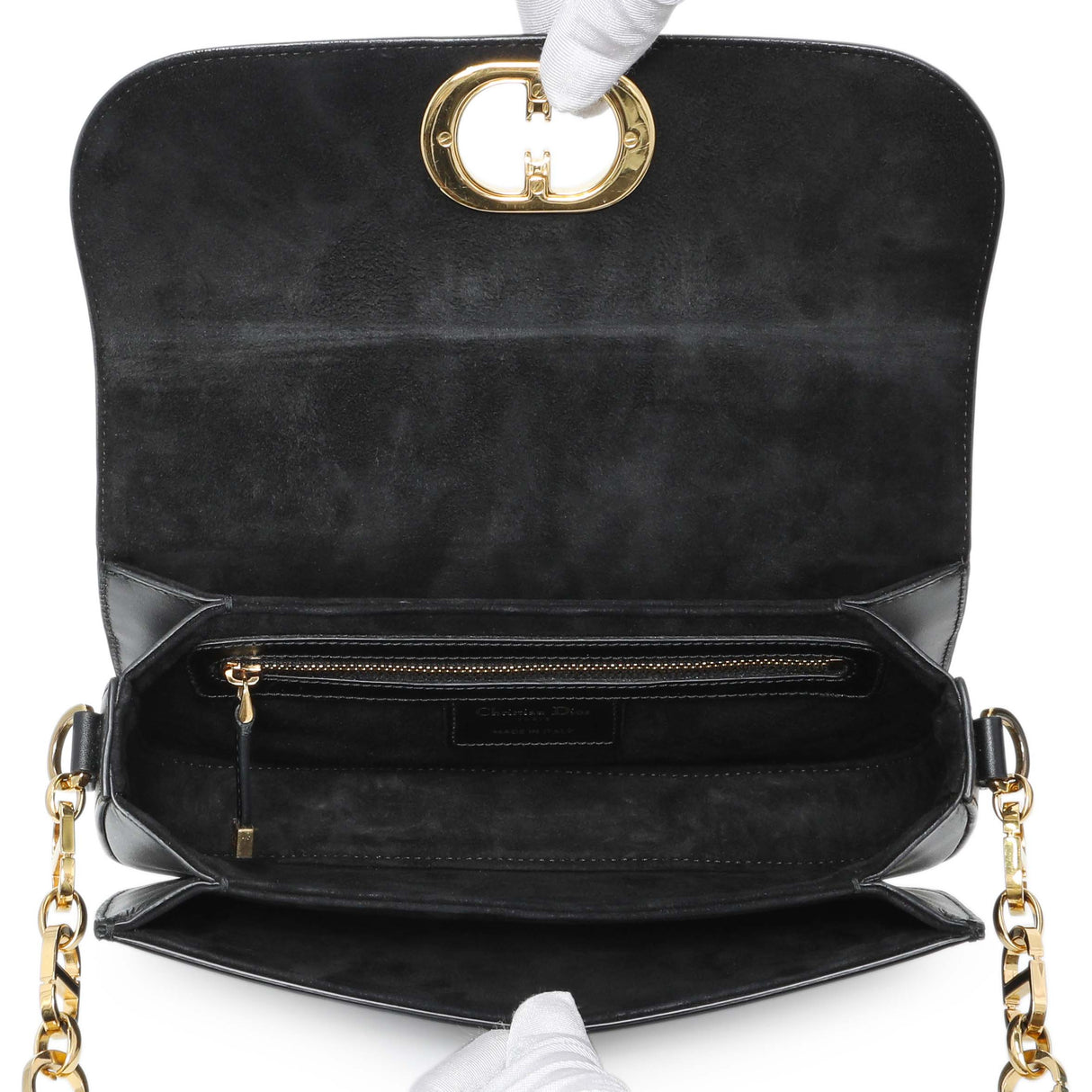 Christian Dior Black Calfskin Montaigne Avenue