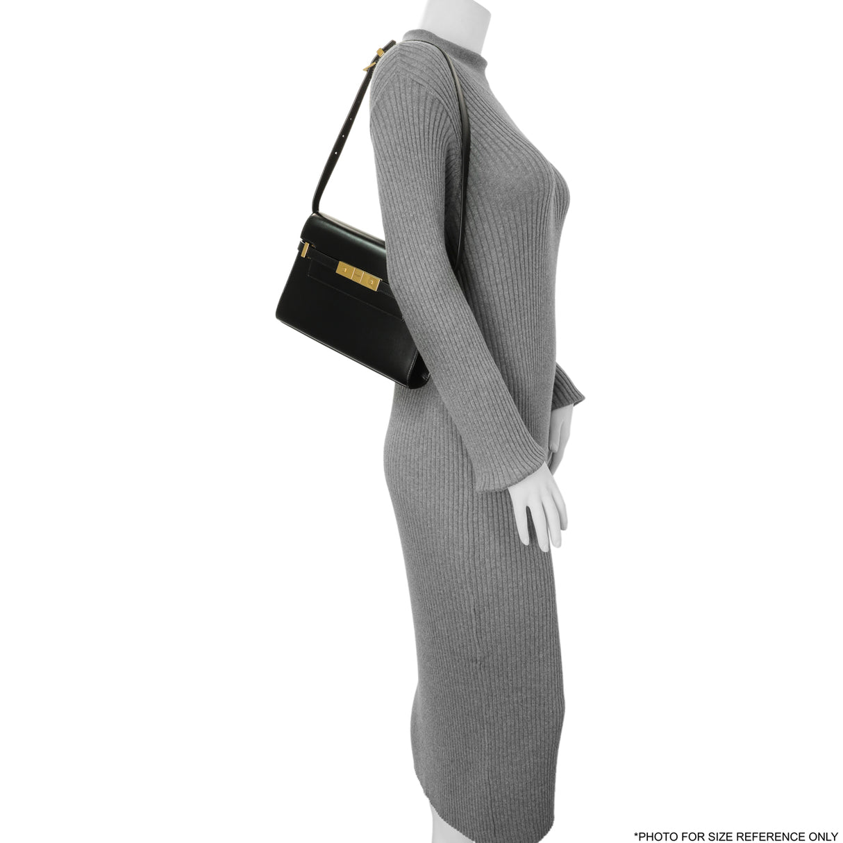 Saint Laurent Black Smooth Calfskin Manhattan Shoulder Bag Handbags Saint Laurent