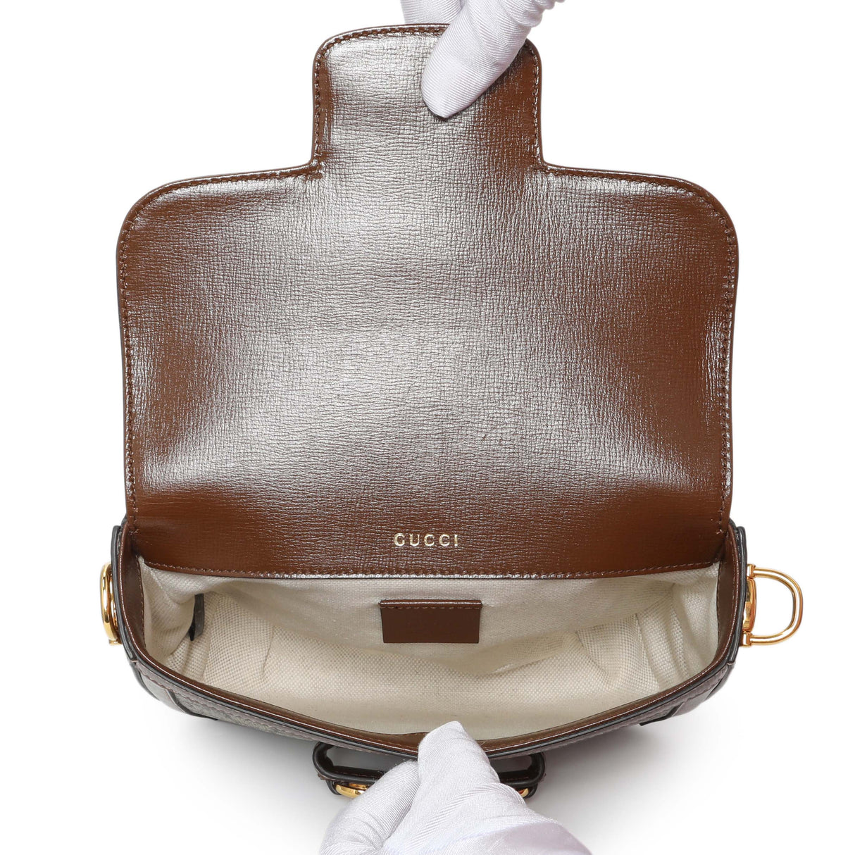 Gucci GG Supreme Monogram Web Mini Horsebit 1955 Shoulder Bag Handbags Gucci