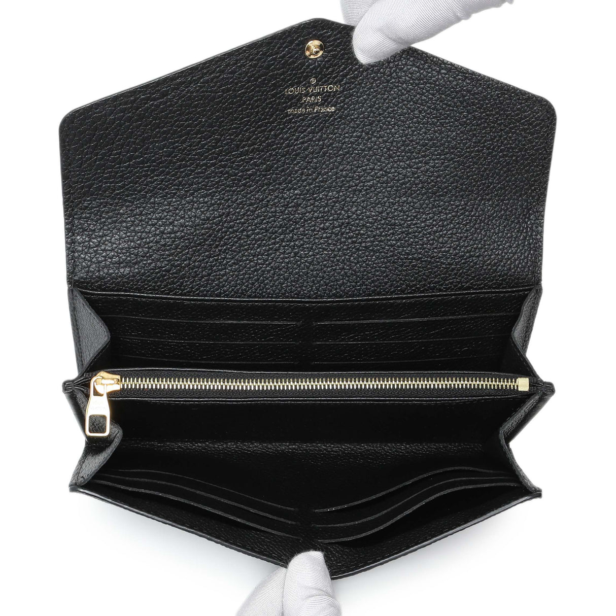 Louis Vuitton Black Monogram Empreinte Sarah Wallet Accessories Louis Vuitton