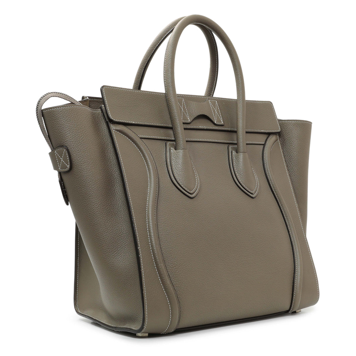 Celine Souris Drummed Calfskin Mini Luggage Tote Handbags Celine