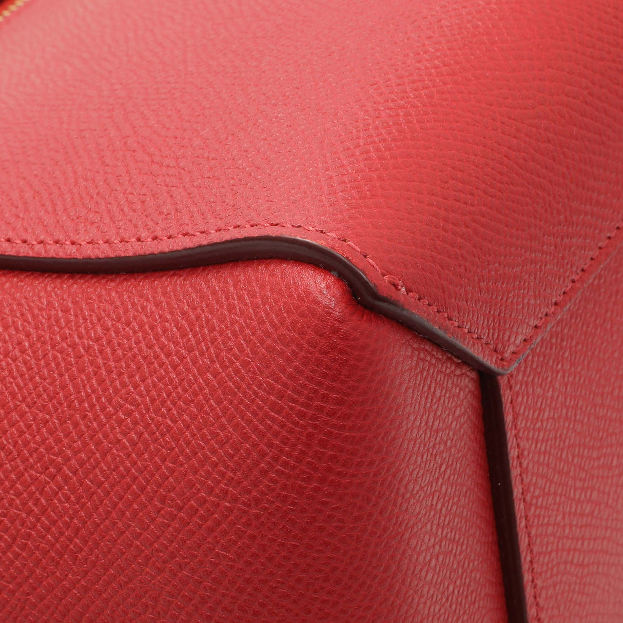 Celine Red Grained Calfskin Micro Belt Bag