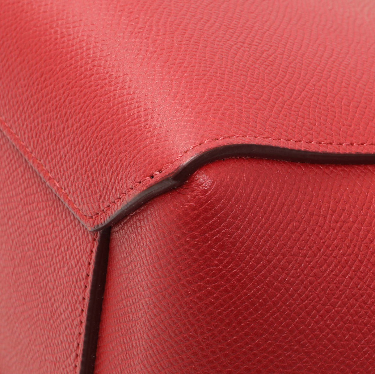 Celine Red Grained Calfskin Micro Belt Bag