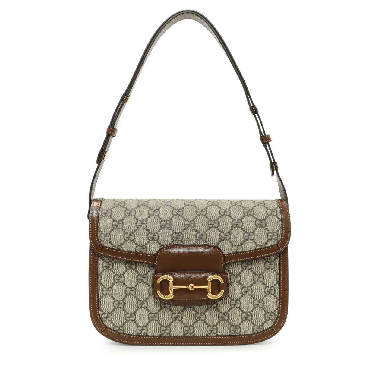 Gucci GG Supreme Monogram Medium Horsebit 1955 Shoulder Bag Handbags Gucci