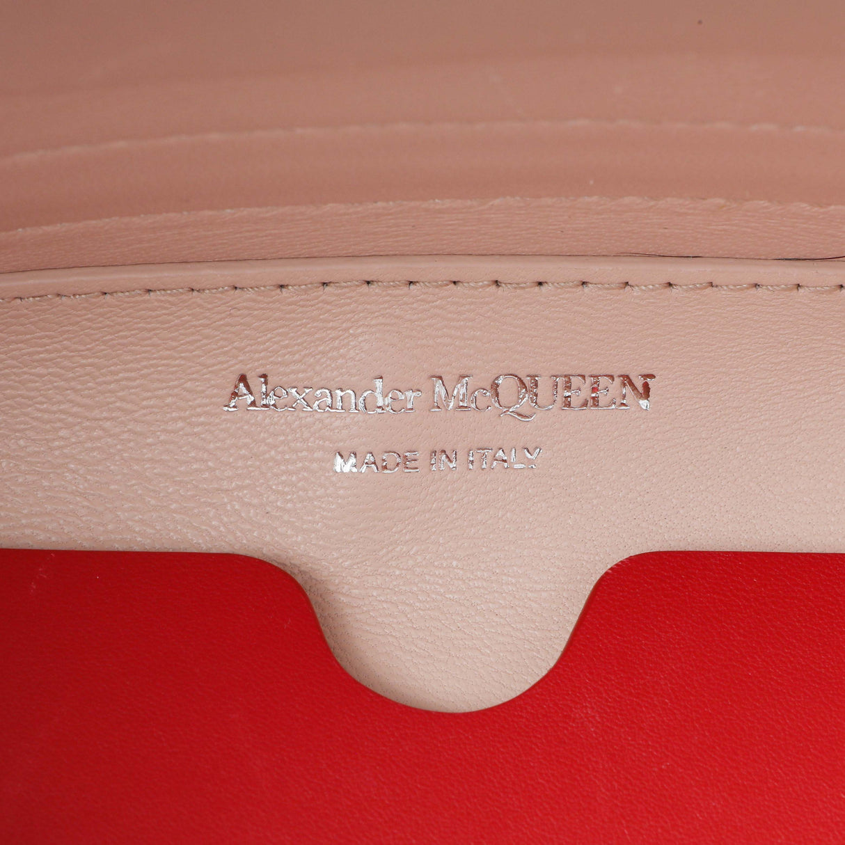 Alexander McQueen White Calfskin Curve Small Bucket Bag Handbags Alexander McQueen