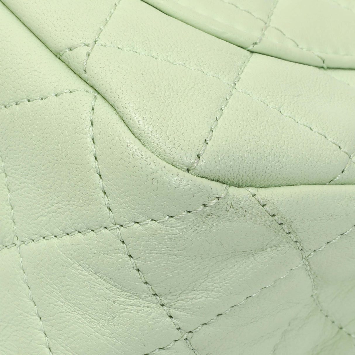 Chanel Green Quilted Lambskin Mini Pearl Crush Rectangular Flap Handbags Chanel