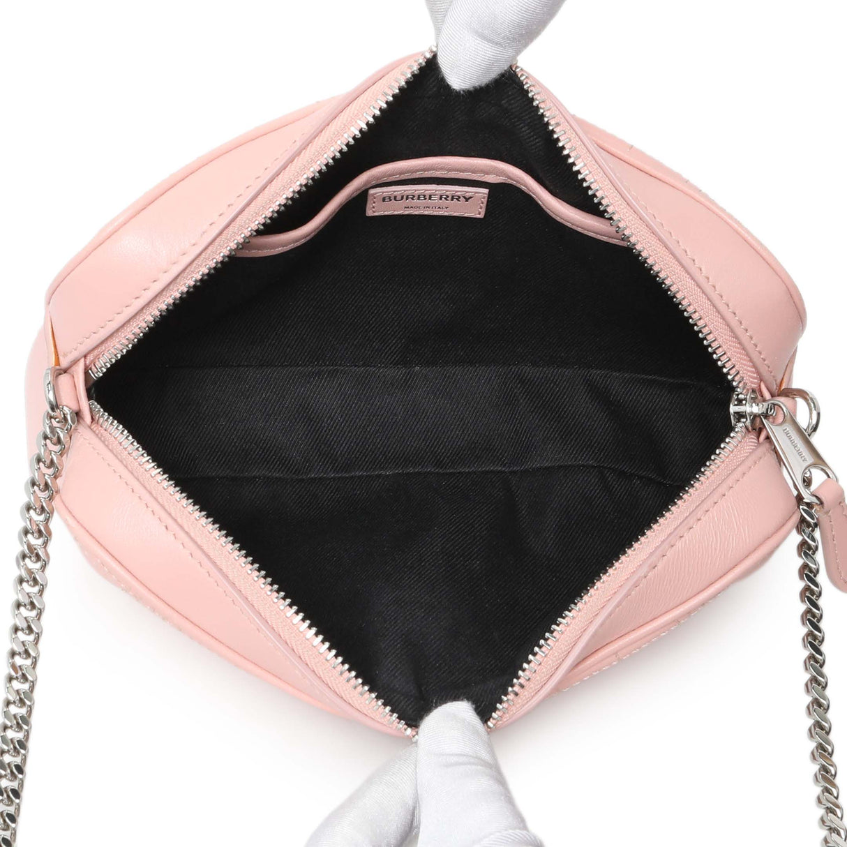 Burberry Pink Quilted Calfskin Lola Camera Bag Handbags Burberry