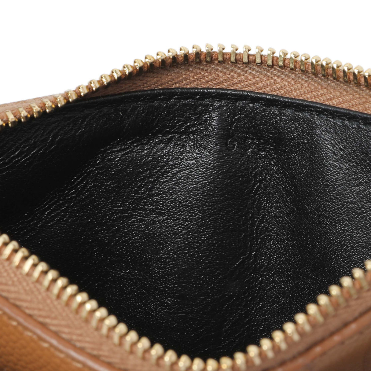 Saint Laurent Brown Grain De Poudre Matelasse Chevron Monogram Fragments Zippered Card Case Accessories Saint Laurent