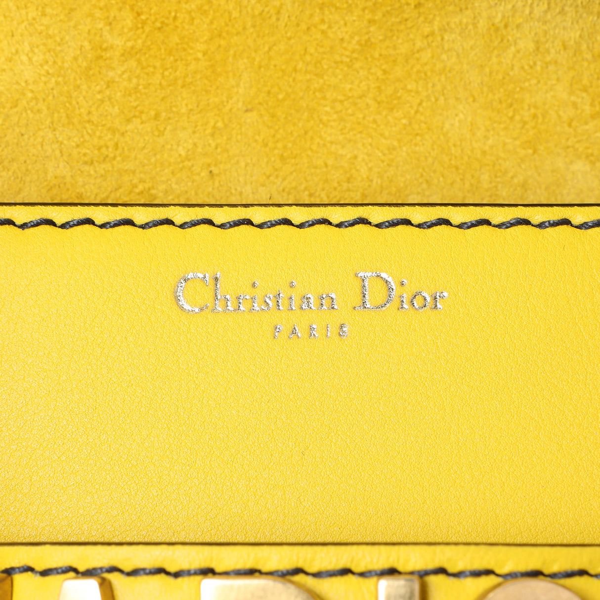 Christian Dior Yellow Suede Mosaic of Mirrors Mini J'Adior Chain Flap Handbags Christian Dior