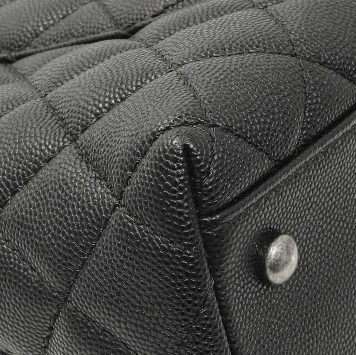 Chanel Black Quilted Caviar Small Coco Handle Handbags Chanel