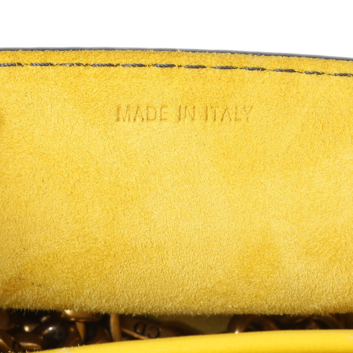 Christian Dior Yellow Suede Mosaic of Mirrors Mini J'Adior Chain Flap Handbags Christian Dior