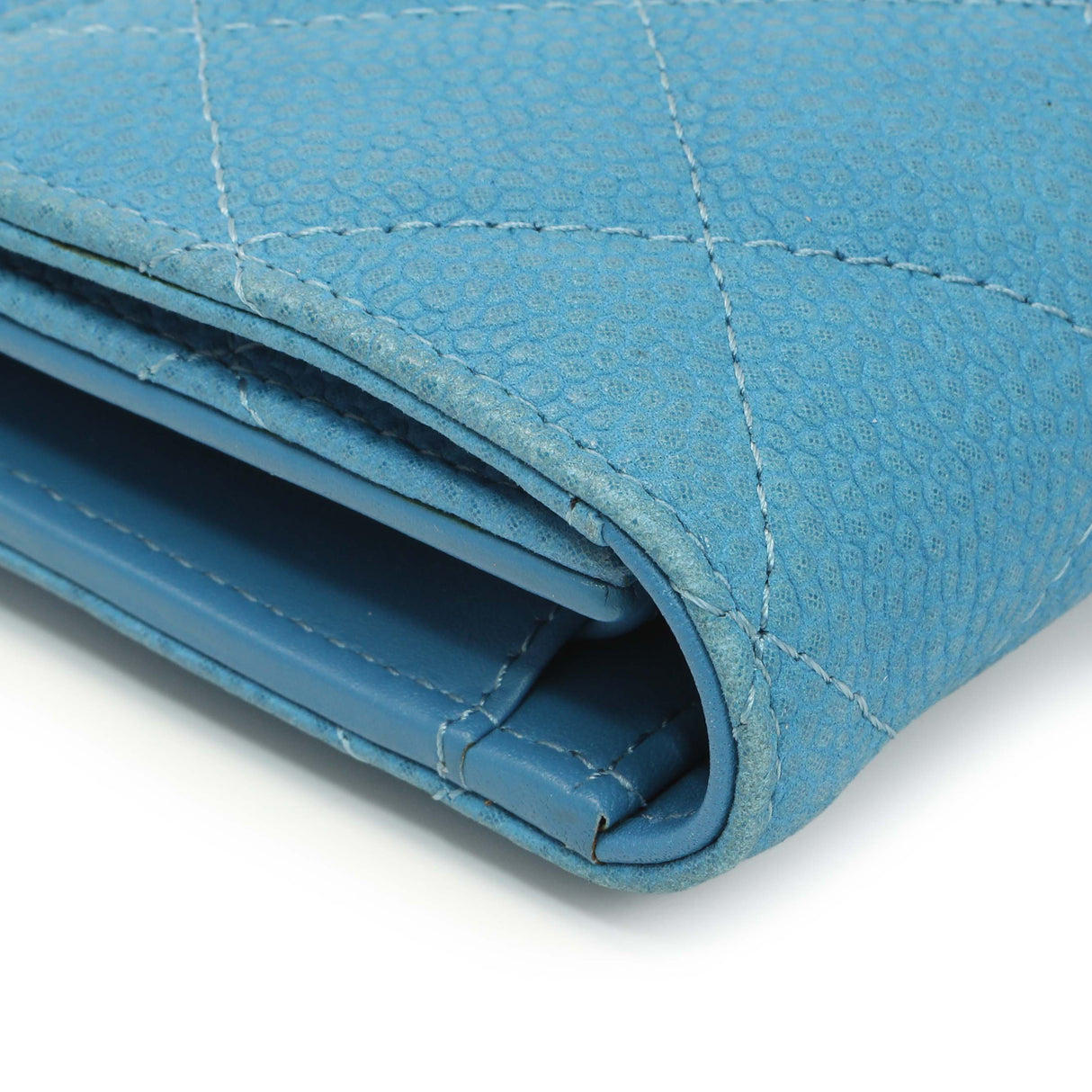 Chanel Blue Quilted Caviar Large Flap Wallet Accessories Chanel