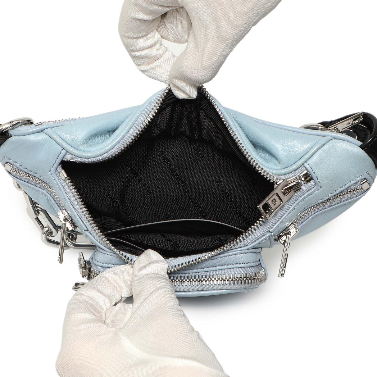 Alexander Wang Blue Lambskin Mini Attica Belt Bag Handbags Alexander Wang