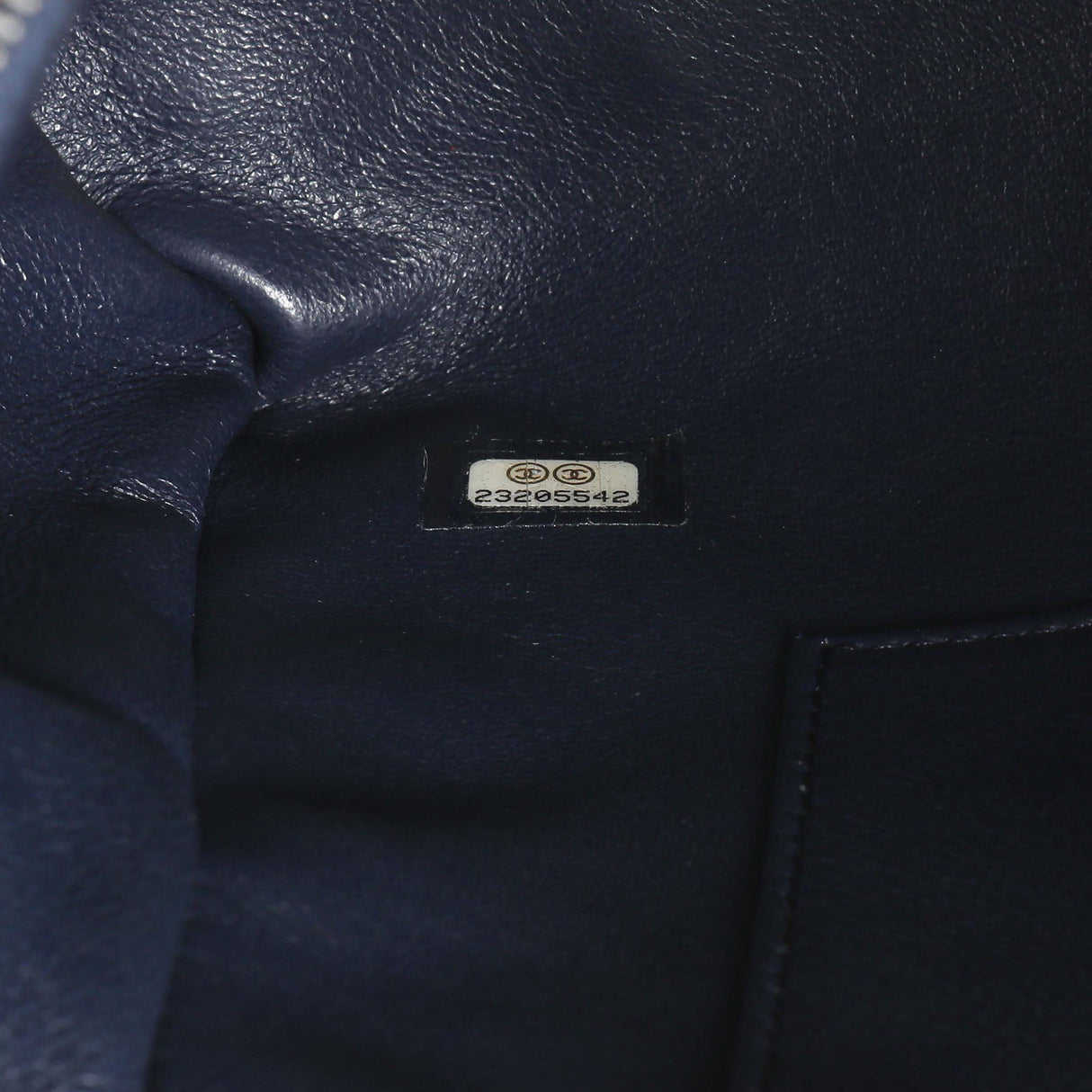 Chanel Navy Quilted Caviar Lizard Medium Coco Handle Handbags Chanel