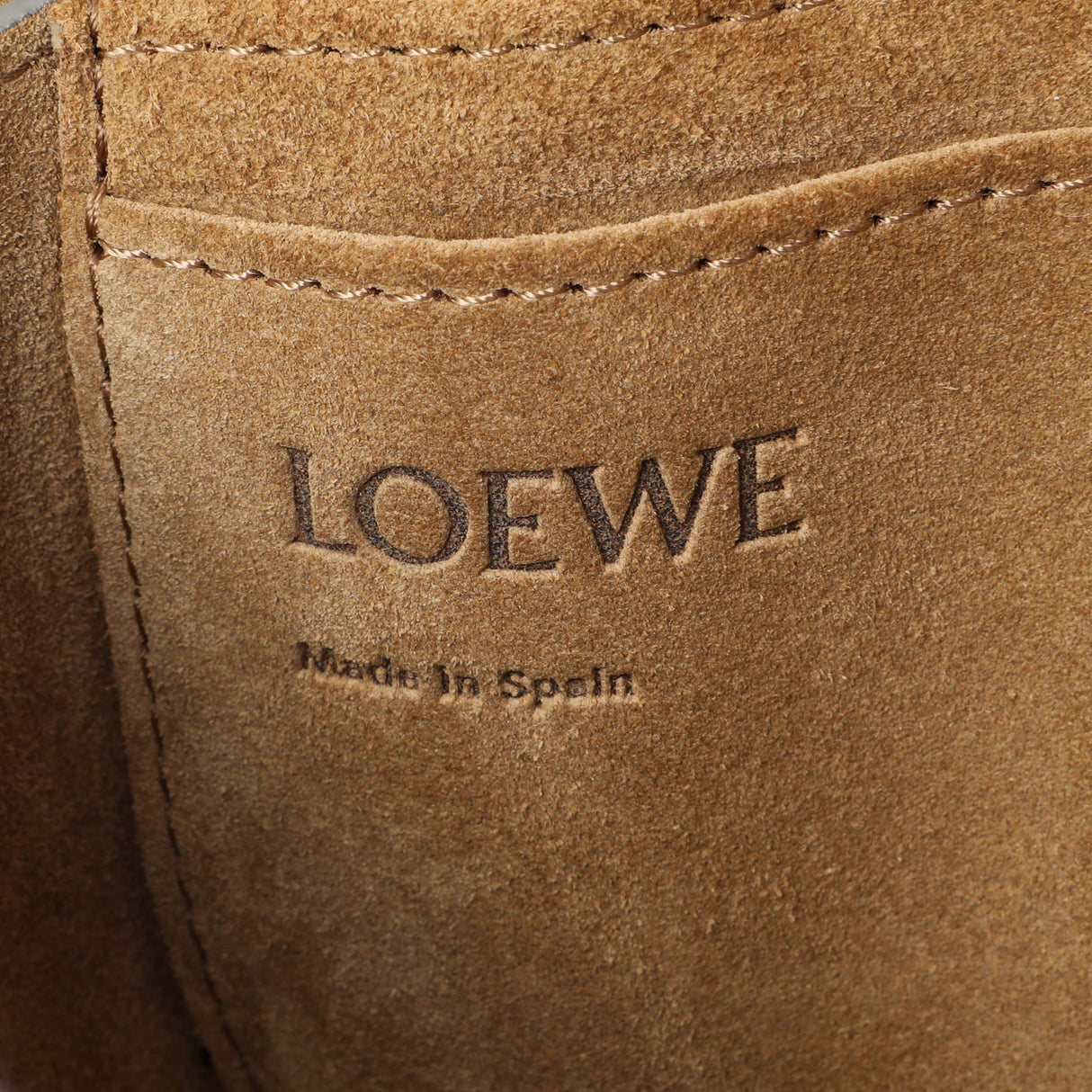 Loewe Grey Calfskin Jacquard Mini Gate Crossbody