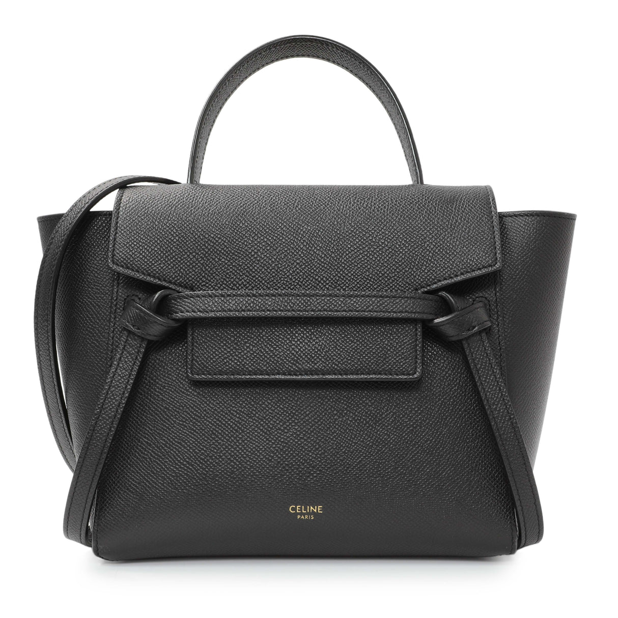 Celine Black Grained Calfskin Nano Belt Bag Handbags Celine